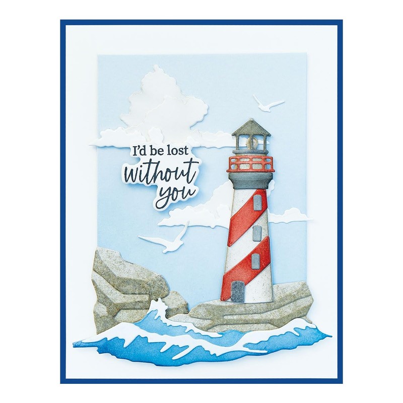 Spellbinders STN-088 Uncharted Waters Stencil from The Fair Winds Collection