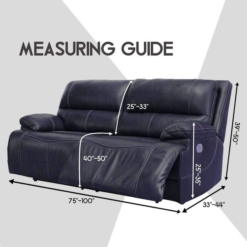 ULTICOR Extra Wide 75" - 100", Reclining 2 Seater Sofa,