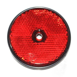 Old-Harvest 1 Rear Reflector Round 60 mm Red for Trailer Flatbed Cat Eye Reflector Krad