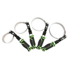 OEMTOOLS 87117 4 Piece Professional Swivel Oil Filter Wrench Set, Strap Wrench Set For Mechanics