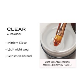 SINCERO SALON Builder Gel for Gel Nails - Clear - UV Gel for Nail Extension and Modelling - Nail Art Gel Nail - Acrylic Gel for Nails - Colour Gel for Gel Nails - Sealing Gel for Gel Nails - 50 ml