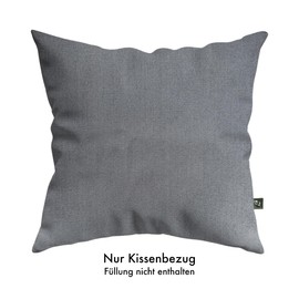 SALAD HOUSE Cushion Cover 45 x 45 cm, Grey - Recycled PET - Waterproof, Garden Decoration for Outdoor Use, Weatherproof, Cushion without Filling for Balcony/Patio/Beach/Lounge Rattan Chair, Cushion