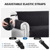 Hafaa Sofa Cover 1 Seater Water Resistant Sofa Slipcovers, Black/Dark