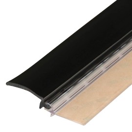 Sentry Supply Restroom Door Privacy Cover, Black, 2-1/8 x 58, Rigid Plastic and Flexible Vinyl Restroom Stall Gap Filler, Provides Privacy, Easy to Install Self-Adhesive. (Pack of 5)