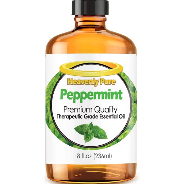 Peppermint Essential Oil (Huge 8 OZ - Bulk Size) - 100% Pure & Natural Sweet Peppermint Aroma - Therapeutic Grade - Peppermint Oil is Great for Aromatherapy