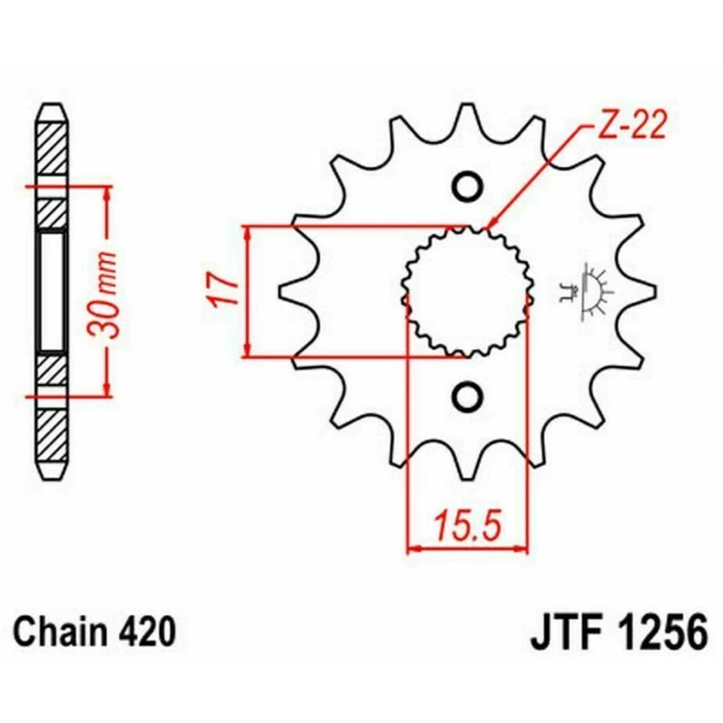 JT Sprockets and Chain Kit for Honda CRF50 2004-2025