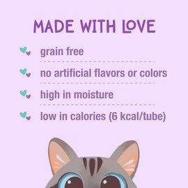 Love, NALA - Natural Lickable Cat Squeeze Up Treat,Topper - Tuna Mousse - Wet Food Cat Puree - Grain Free, Non-GMO, Minerals, Vitamins - 4 Pack 2 oz.