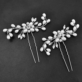 Bridal Hair Pins - Pearls and Rhinestones - Hair Accessories - Bride - Hair Clips - Hair Accessories - Hair - Wedding - Bridesmaid - Pack of 5 - Gift Idea