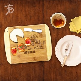 Totally Bamboo A Slice of Life Virginia Bamboo Serving and Cutting Board