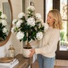 2 Pack 3FT Artificial Hydrangea Trees Faux Plants in Pot