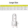 Marine Grade Rustproof Padlock with Long Shackle, Waterproof Stainless Steel