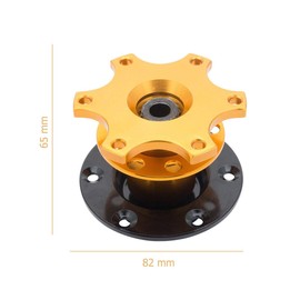 Car Steering Wheel Quick Release Hub Universal Racing/Rallye/Motorsport Boss Hub Steering Wheel Adjustment (Gold)