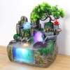 Indoor Waterfall Fountain Tabletop Fountains with LED Lights,Mini Fish Tank,Lighted
