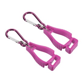 PATIKIL Glove Keeper, 2 Pack Gloves Grabber Clips Prevent Losing Hook Holder Hanger for Glasses Helmets, Pink