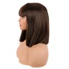 MapofBeauty 12 Inch/30 cm Straight Bob Flat Bangs Short Colorful