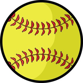 Sports Athlete Softball Car Magnet, 5 3/4 Inch