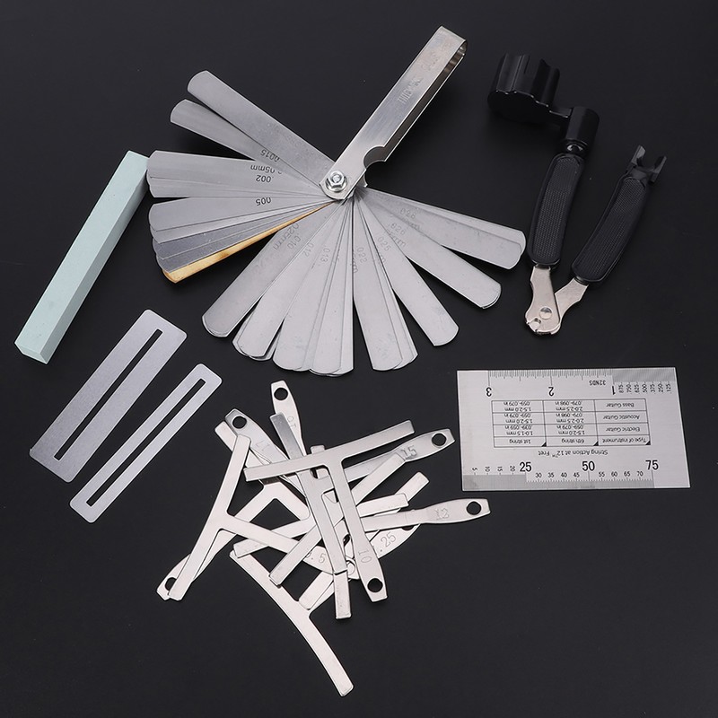 Guitar Tool Set Including Sander Radius Gauge String Action Ruler