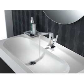 Delta Faucet Vesna Single Hole Bathroom Faucet, Single Handle Bathroom Faucet Chrome, Bathroom Sink Faucet, Drain Assembly, Worry-Free Drain Catch, Chrome 15789LF