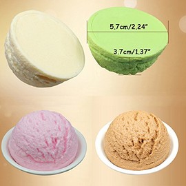 Nice Buy - Cucharas de helado artificiales de simulación realista, imitación de alimentos falsos, postres réplica de modelo de helado falso para tiendas en el hogar, escenario, decoración, accesorios