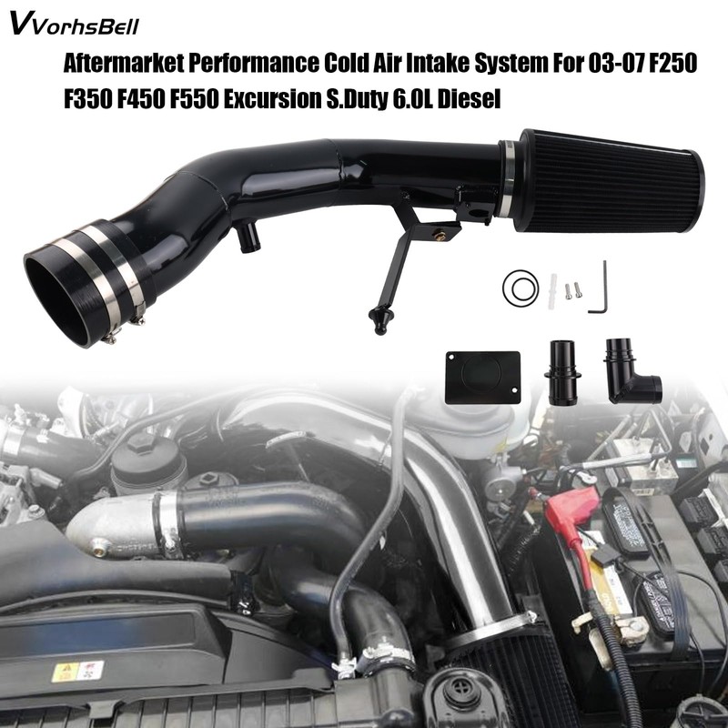 VVORHSBELL Cold Air Intake Kit，4″Cold Air Intake Pipe Kit with
