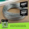 Hangdone Coated Picture Hanging Wire #4 30Lbs 100-Feet, Flexible Steel