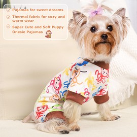 Dog Pajamas Pjs for Small Dogs Girl Boy, Dog Clothes Fall Winter Super Soft Dog Onesie, Cute Dog Sweater Warm Puppy Costumes Pet Clothing Jumpsuits Dog Sweaters Cat Outfits for Chihuahua Yorkie