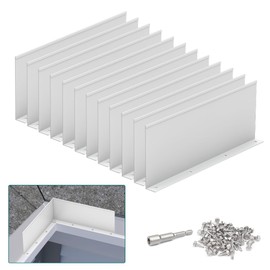 Daisypower 12 Pack Gutter Valley Splash Guards,Rainwater Roof Rain Diverter Downspout Gutter Guards for House Shingle Straight Roofs Corner,10 Inch Each