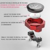 Baceyong Motorcycle Handlebar Thermometer Gauge Luminous Alloy Temperature Gauge Waterproof