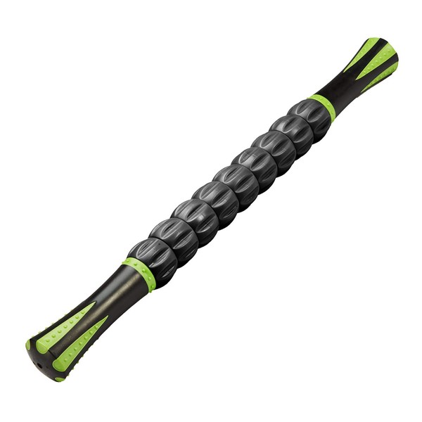 REEHUT Muscle Roller Massage Stick Tool for Athletes, 18 Inches Muscle Roller for Relieving Muscle Soreness, Soothing Cramps, Massage, Physical Therapy & Body Recovery Black