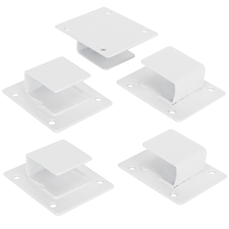 5pcs Wall Shelf Tube Holder Stainless Steel Bar Mount Bracket