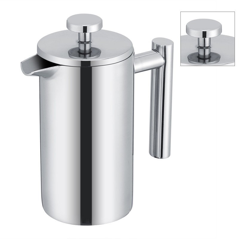 350ML Double Wall Stainless Steel Coffee Maker French Press Tea