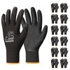 toolant Work Gloves Men, 12 Pairs Crinkle Latex Rubber Gloves