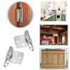 1/2" Overlay Cabinet Door Hinges,8 PCS Brushed Nickel Cabinet Hinges
