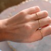 Me&Hz 14K Gold Plated Stacking Rings for Women 1mm Ultra