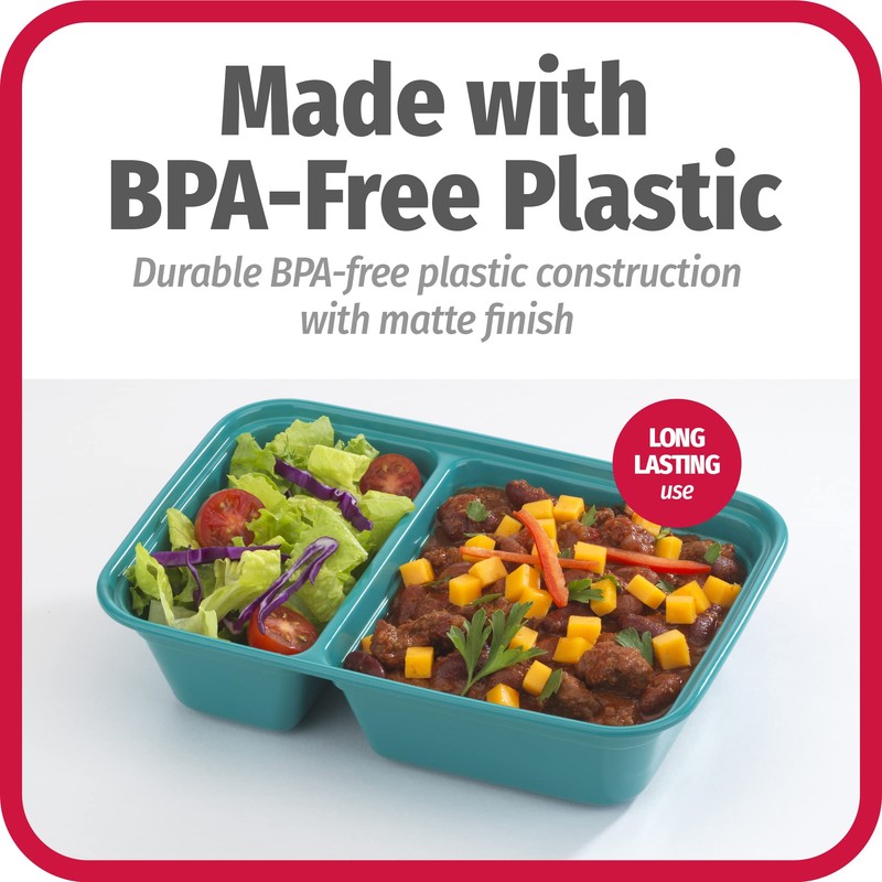 Good Cook Meal Prep, 2 compartimentos sin BPA, apto para