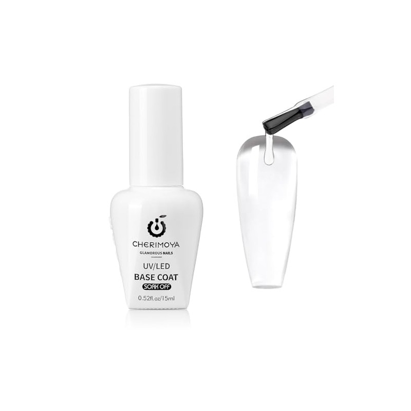 CHERIMOYA Base Coat Gel UV LED Soak Off 15ml,Adhesión Máxima