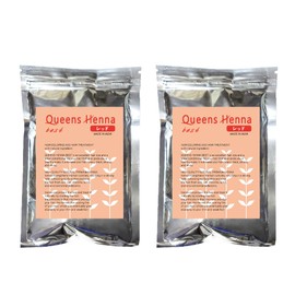 Queens Hena 퀸즈헤나 베스트 천연헤나염색약 원플원 100g Queens premium [브라운+네추럴] Queens Henna Best Natural Henna Dye One Plus One 100g Queens Premium [Brown + Natural]