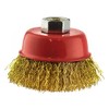 65mm Wire Cup Brush Wheel For Angle Grinder Crimped Brass