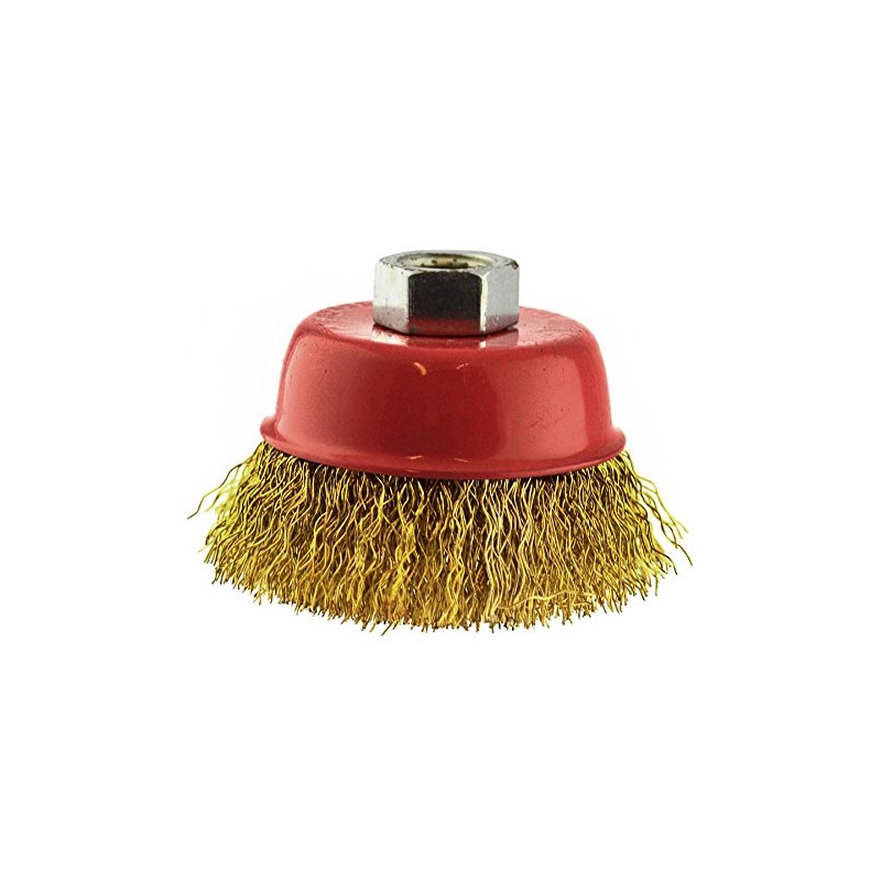 65mm Wire Cup Brush Wheel For Angle Grinder Crimped Brass