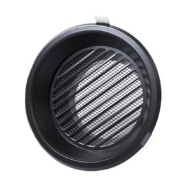 Fenteer Round Vent Cover, Ventilation Outlet Easy to Air Flow Accessories,Aluminum Alloy Return Grille Air Outlet for Residential Homes, Black
