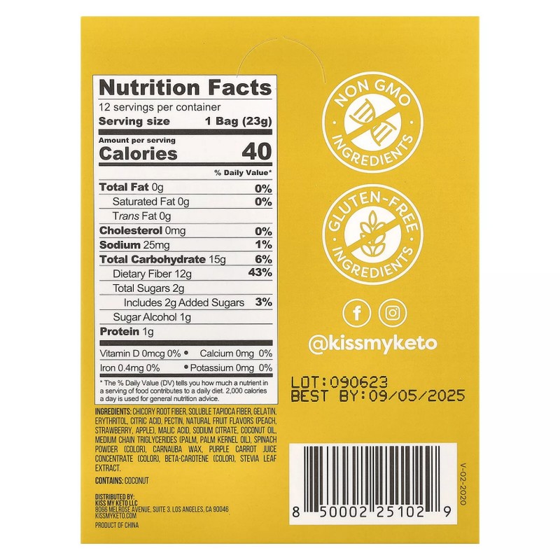 Keto Gummy Bears, Fruity, 12 Bags, 0.79 oz (23 g)