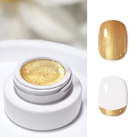 SMAILXIIYUE Gel Paint For Nails Art, Gold Glitter Gel Nail Polish, Gel Polish Design Nail Art For Home Salon DIY Gel Design Nail Art (Gold, M)