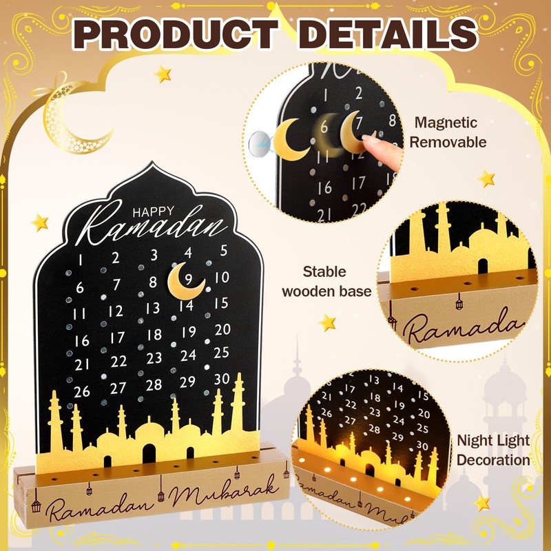 Yuntau Eid Mubarak Ramadan Advent Calendar 2026 Acrylic Ramadan Countdown