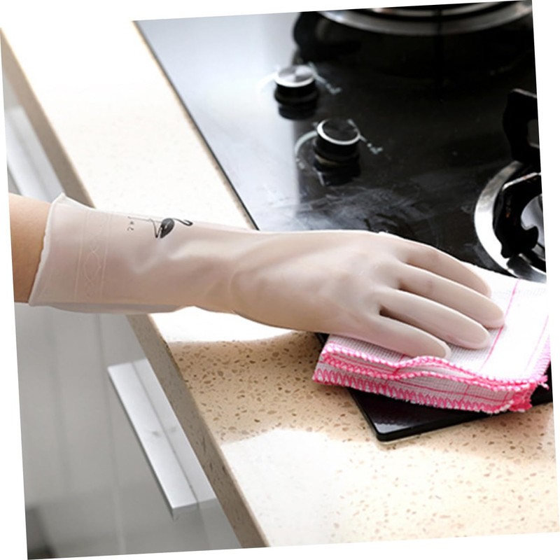 COLLBATH 1 Pair Reusable Kitchen Gloves Household Protective Dishwashing Gloves
