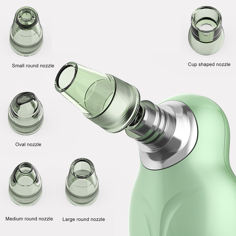 Heating Vacuum Blackhead Remover Gentle Micro Bubble 3 Suction Levels