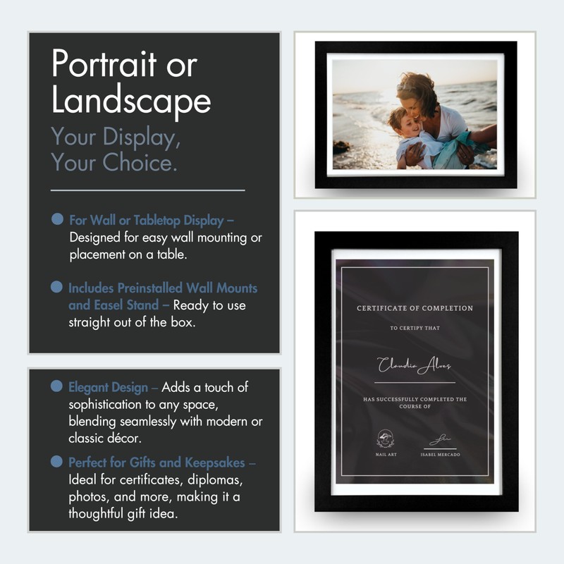 20x30 Black Photo Frame - Photo Frame 20x30cm, Frame 20x30cm,