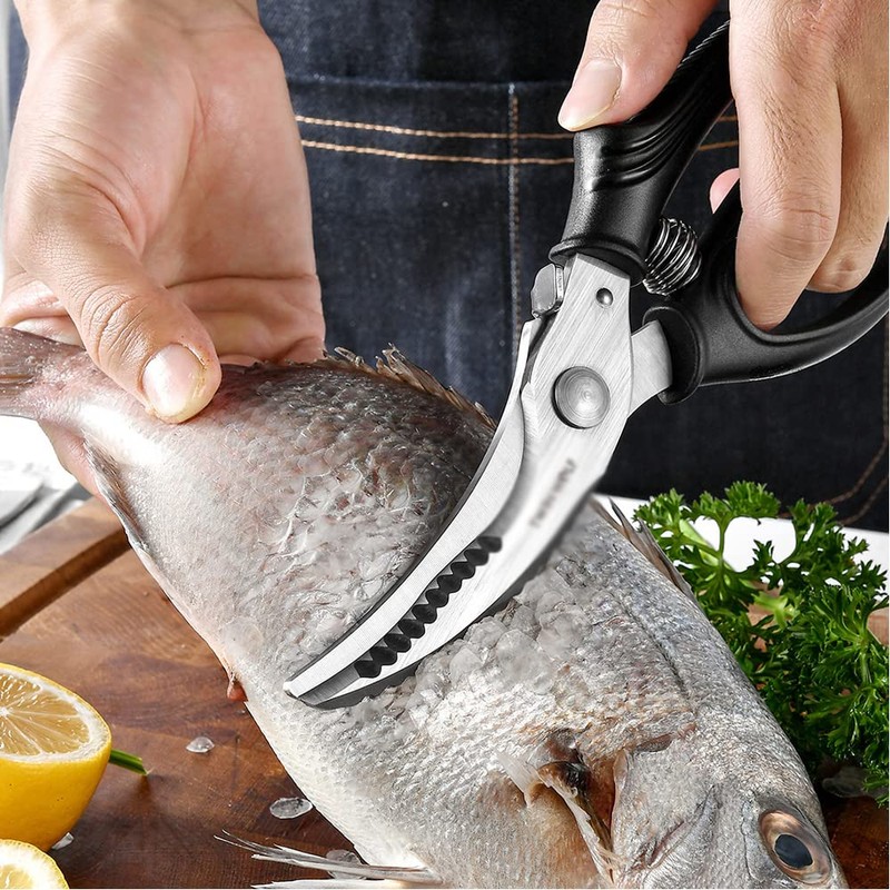 TopHomer Heavy Duty Kitchen Scissors, Stainless Steel Poultry Shears Multipurpose