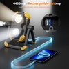 2 Pack 2500LM Magnetic Rechargeable Work Light, LED Work Light