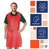 Disposable Aprons 28" x 46". Waterproof Plastic Bibs PE 1