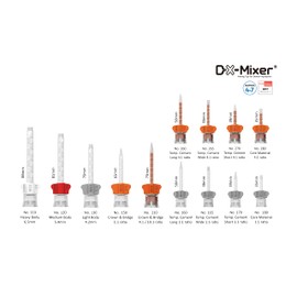 48pcs Dental Impression Mixing Tips DX-Mixer Colored Wings (Temp. Cem. Long)